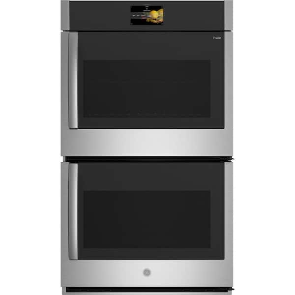 GE Profile 30 in. Smart Double Electric Wall Oven with Right-Hand Side-Swing Doors and Convection in Stainless Steel
