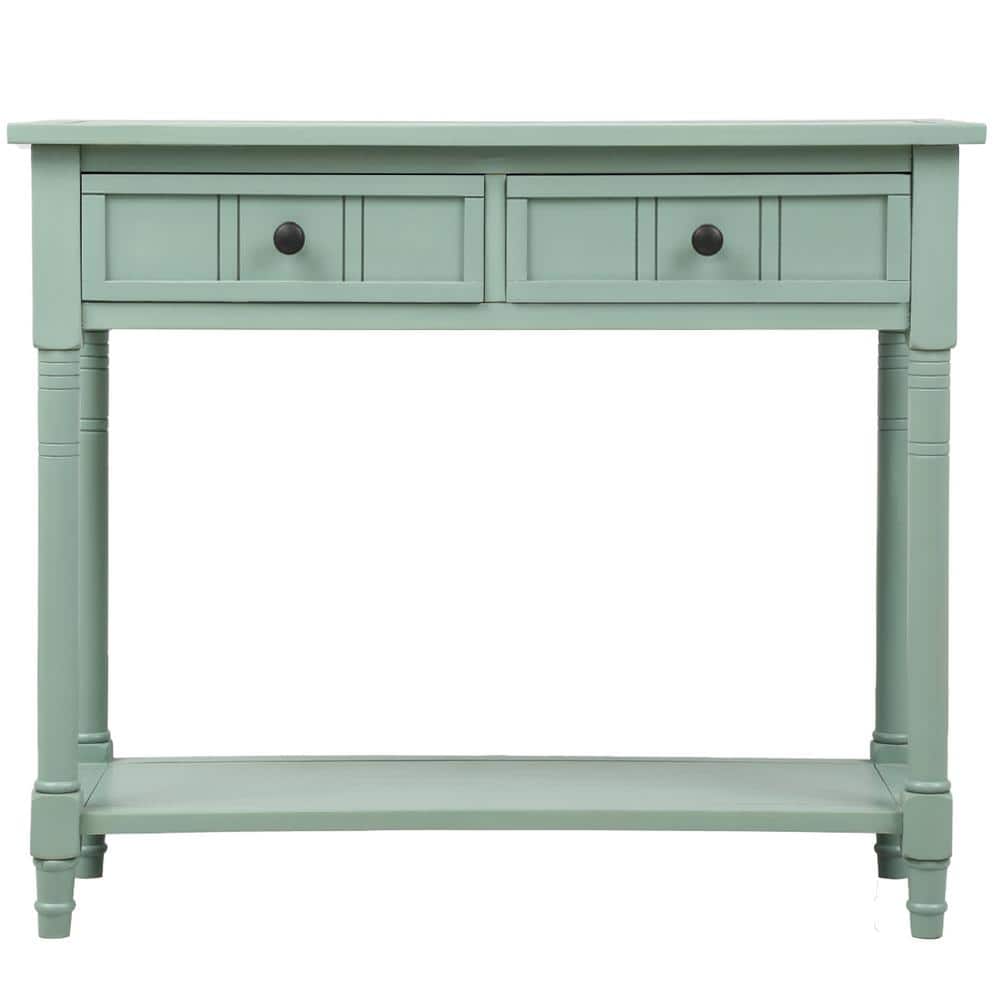 Green Console Table With Drawers