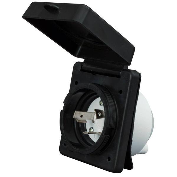 Valterra 30 Amp Power Inlet - Black