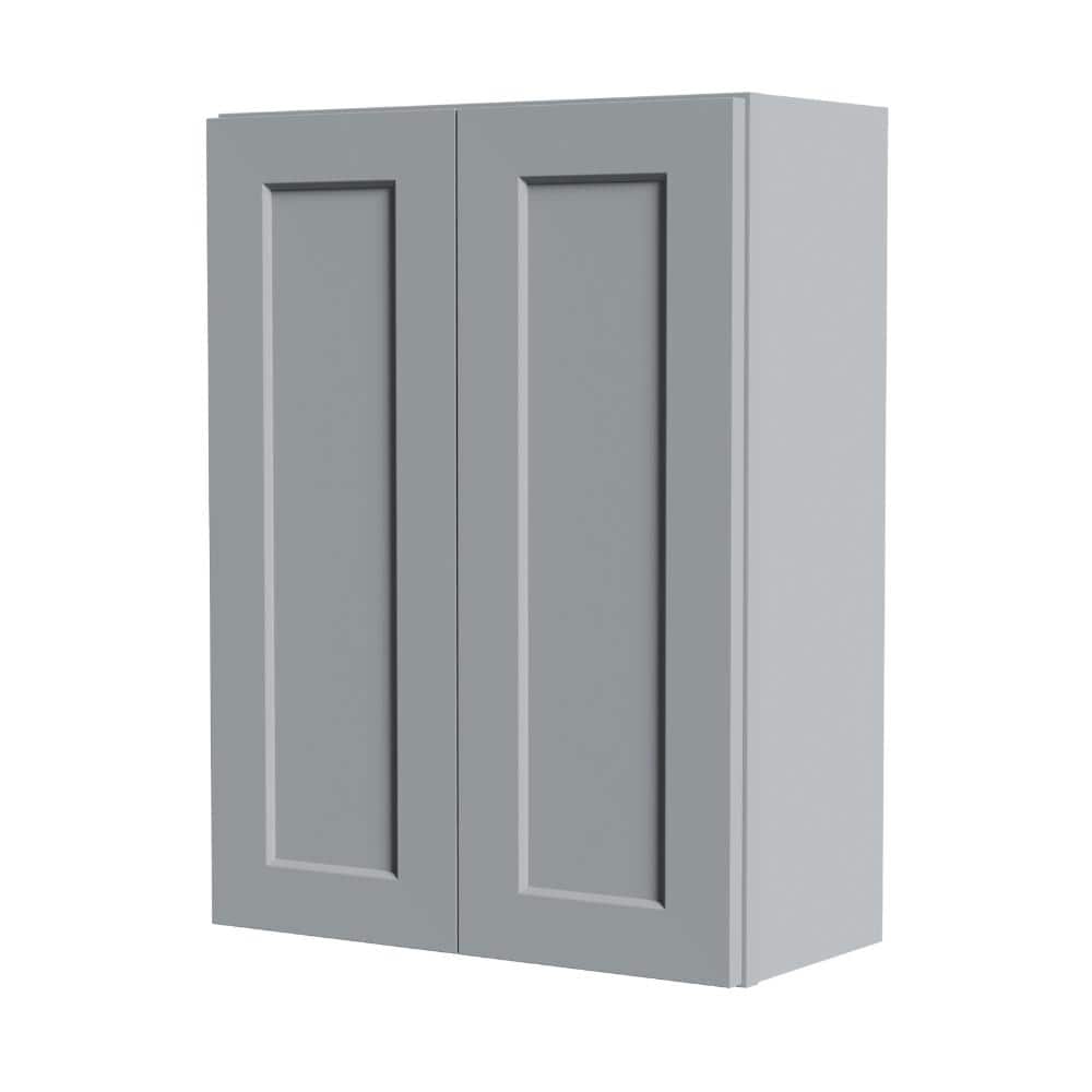 27 in. W x 12 in. D x 36 in. H Bathroom Storage Wall Cabinet in Gray price history on PriceWatchPro