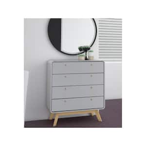 Leva 4-Drawer Dresser - Grey/Grey