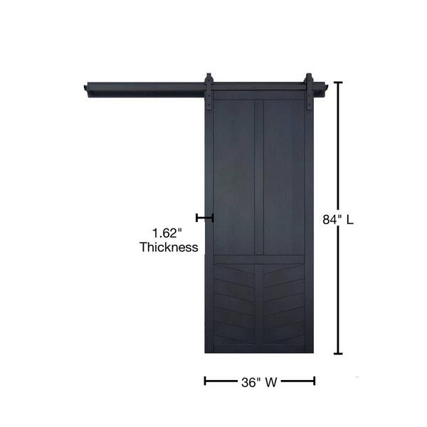 VeryCustom 36 in. x 84 in. The Robinhood Admiral Wood Sliding Barn 