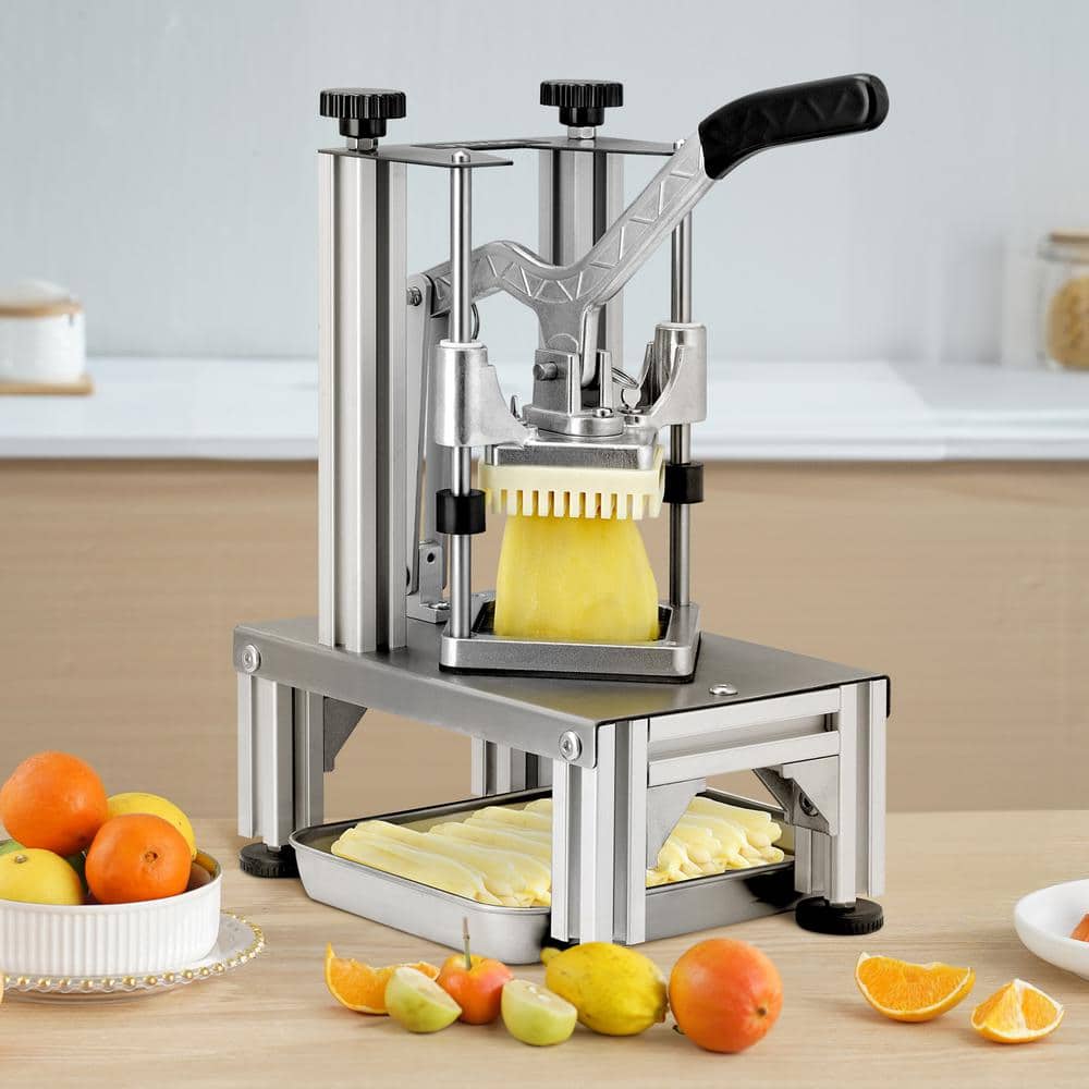 Heavy-Duty Silver Commercial Vegetable Chopper with 4 Blades