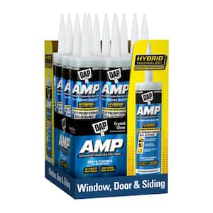 AMP Advanced Modified 9 oz. Crystal Clear Polymer All Weather Window, Door and Siding Sealant (12-Pack)