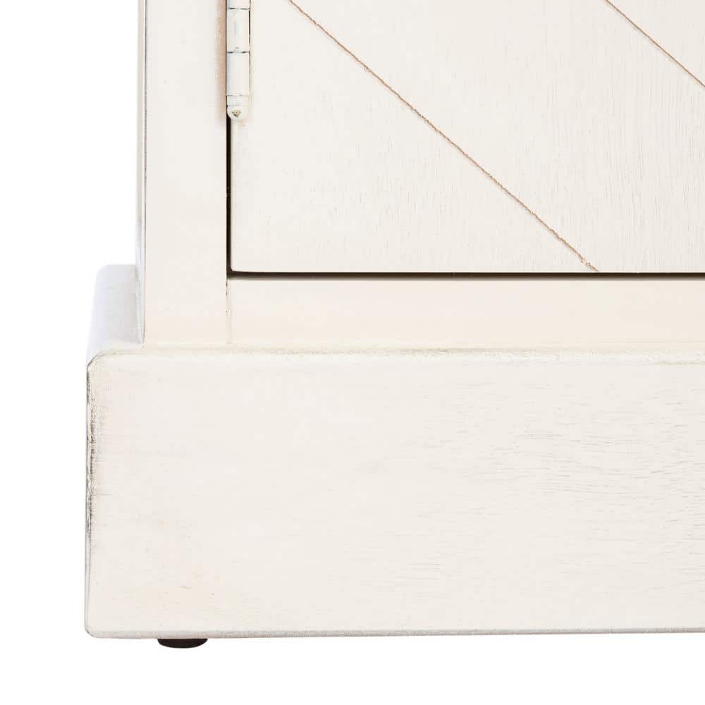 Peyton Contemporary White Wood 2-Door Storage Cabinet