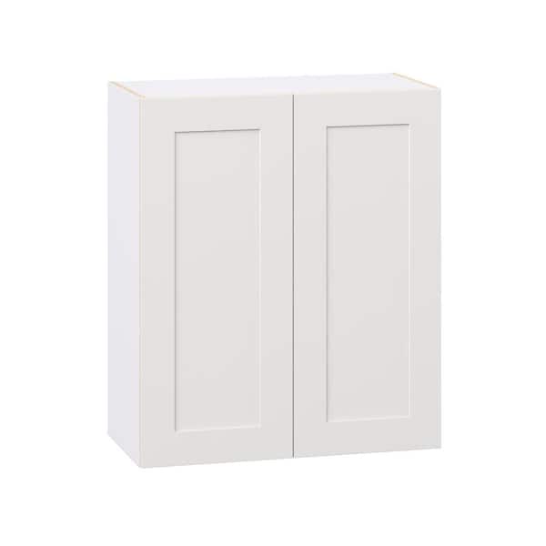 J COLLECTION Roseland 30 in. W x 14 in. D x 35 in. H Assembled Shaker Wall Kitchen Cabinet in Warm White