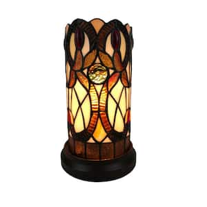 11 in. Multi-Colored Tiffany Style Accent Table Lamp