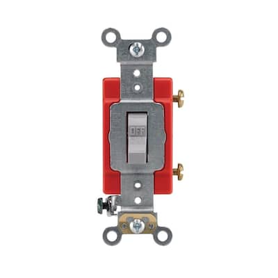 Leviton 15/20 Amp 3-Way Industrial Toggle Switch, Light Almond-R56 ...