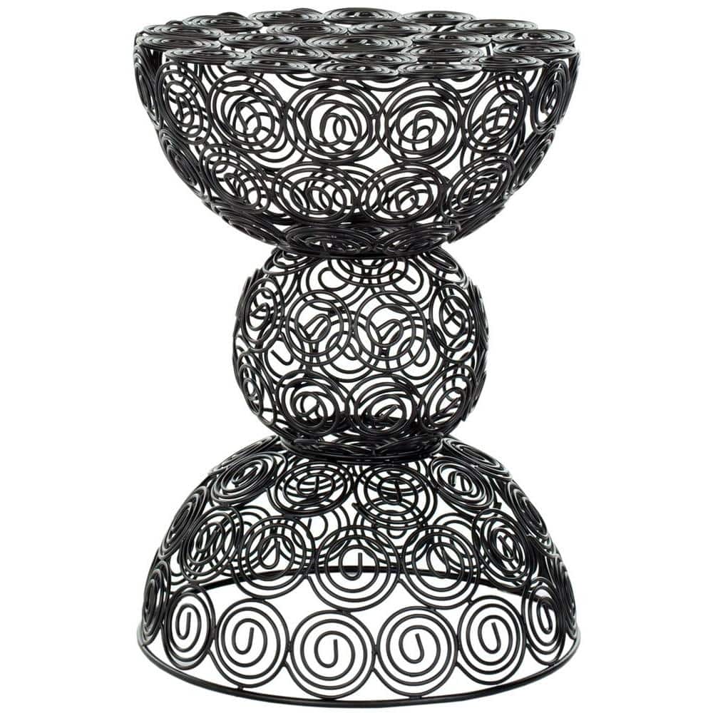Leila Black Iron Wire Novelty Accent Table