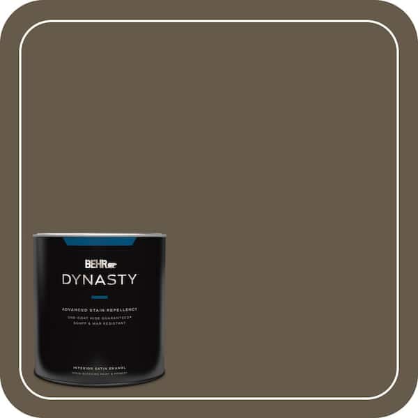 BEHR DYNASTY 1 qt. #740D-7 Frontier Shadow Satin Enamel Interior Stain-Blocking Paint & Primer