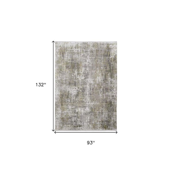 8 ft. x 11 ft. Gray and Ivory Abstract Area Rug