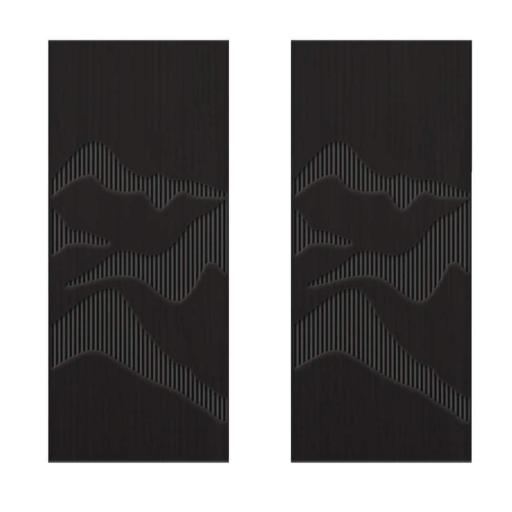 CALHOME 60 in. x 96 in. Hollow Core Black Stained Composite MDF