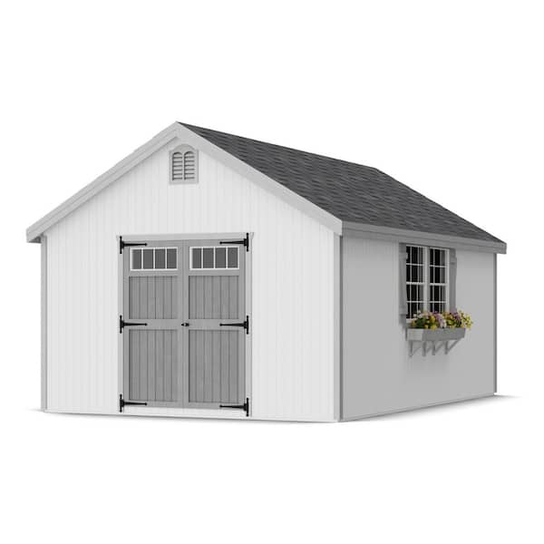 Little Cottage Co. Colonial Williamsburg 12 ft. x 18 ft. Outdoor Wood Storage Shed Precut Kit with Operable Windows (216 sq. ft.)