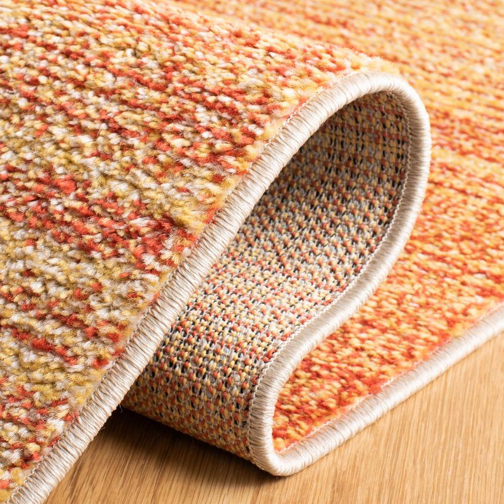 Adirondack 8' x 10' Orange and Red Synthetic Area Rug