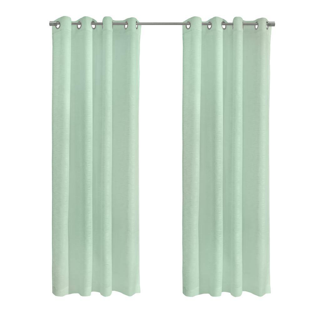Surf Spray Sheer Grommet Top Polyester Window Panel
