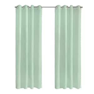 Boucle Surf Spray Polyester Raised Slub Textured 52 in. W x 108 in. L Grommet Indoor Sheer Curtain (Single Panel)