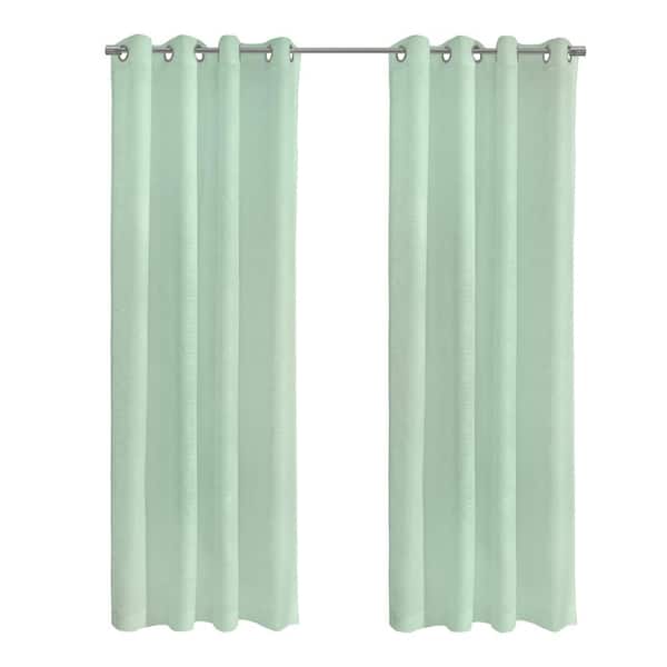 Habitat Boucle Surf Spray Polyester Raised Slub Textured 52 in. W x 108 in. L Grommet Indoor Sheer Curtain (Single Panel)