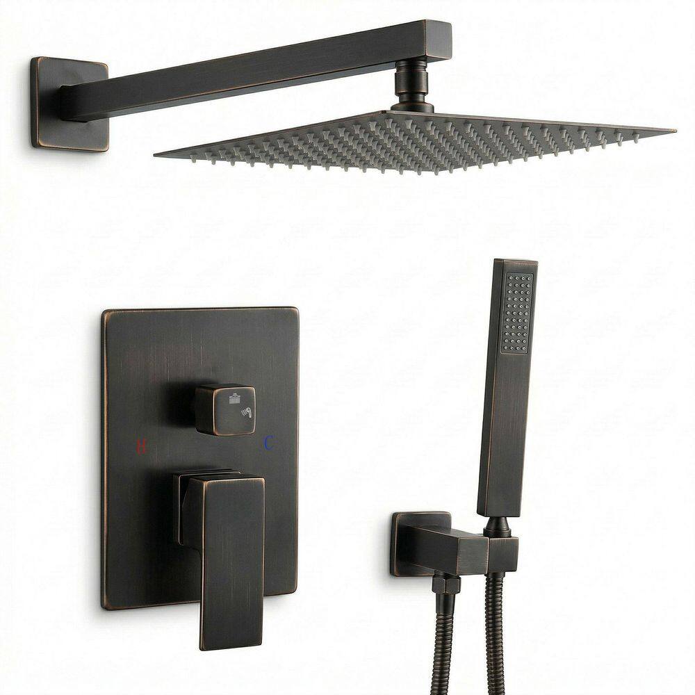 10-Inch Shower System Single Handle 2-Spray Shower Faucet 2.5 GPM with Pressure Balance in Oil Rubbed Bronze price history on PriceWatchPro