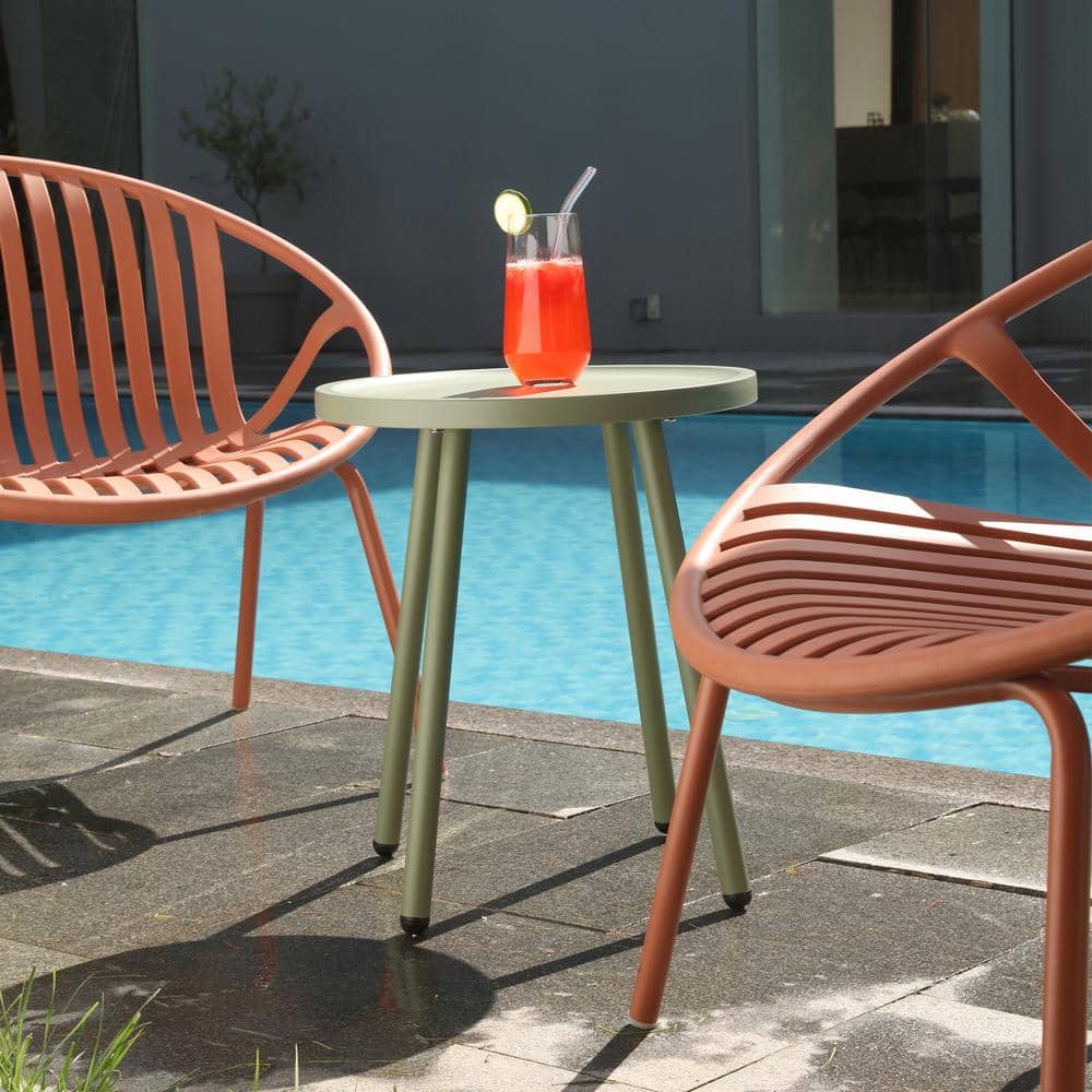 Werph 3-Piece Orange Patio Set with Bistro Table