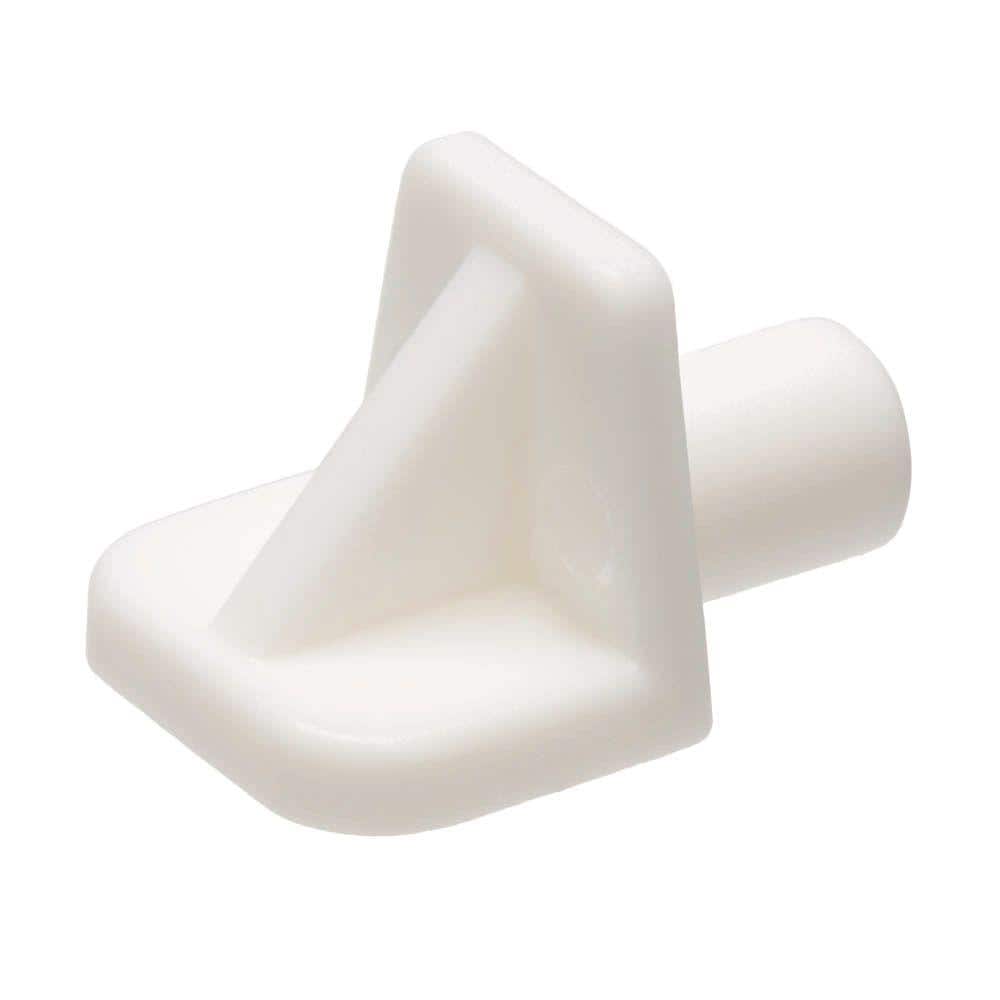 Everbilt 5 mm Nylon Shelf Support in White (8-Piece) 801944 - The