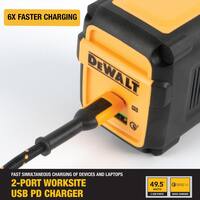 50-Watt 2-Port Worksite USB PD Charger
