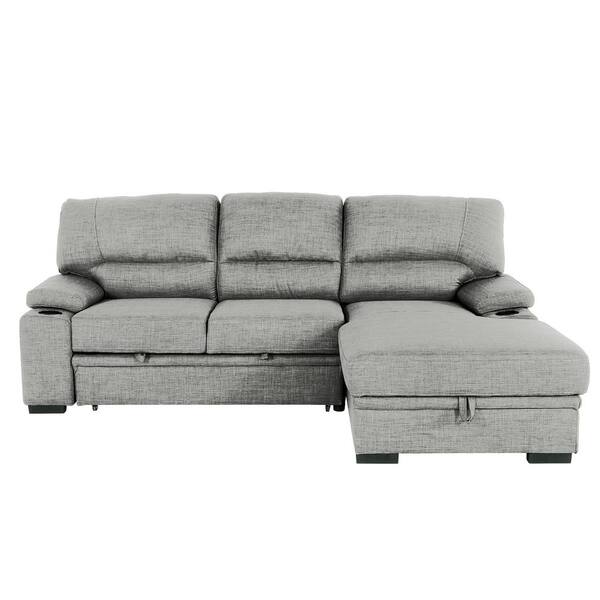 PRIMO INTERNATIONAL Gallo 93 in. Grey 2-Piece L Shaped PRIMO INTERNATIONAL Gallo 93 in. Grey 2-Piece L Shaped