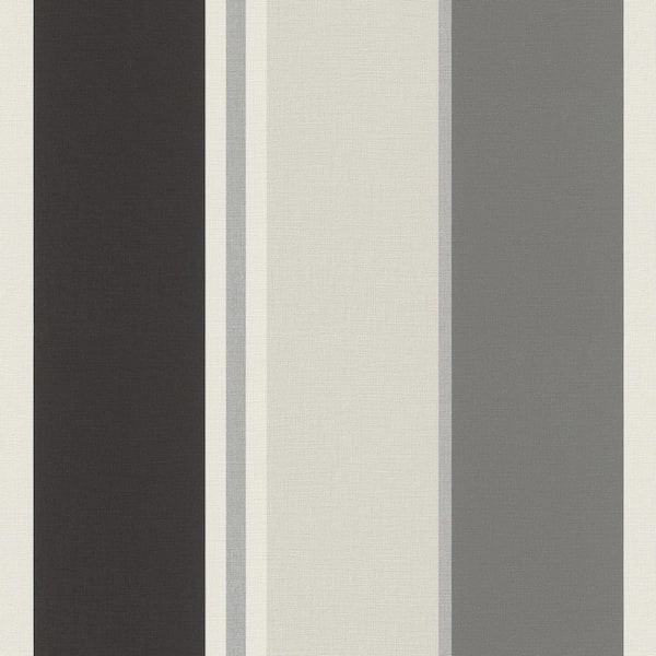 Walls Republic Bold Varied Stripe Wallpaper Grey & Black Paper Strippable  Roll (Covers 57 sq. ft.) R6598 - The Home Depot