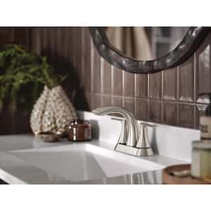 Findlay 4 in. Centerset Double-Handle Bathroom Faucet in Spot Resist Brushed Nickel