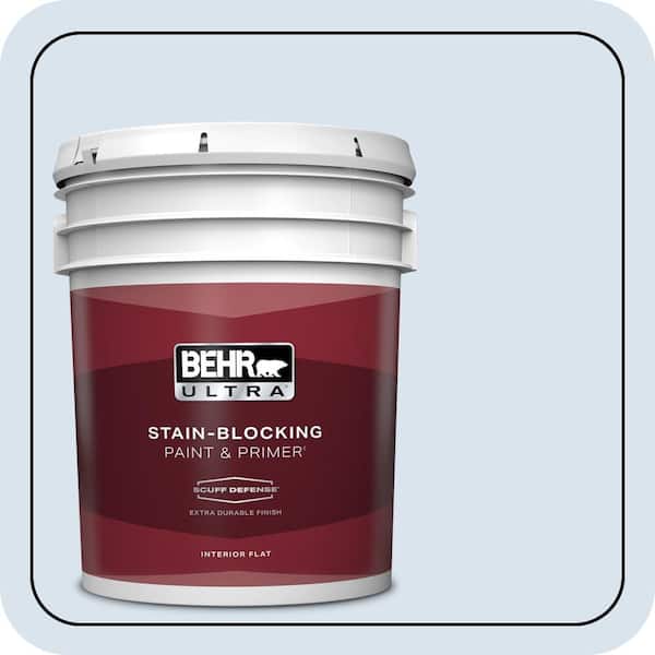 BEHR ULTRA 5 gal. #590A-1 Icelandic Extra Durable Flat Interior Paint & Primer