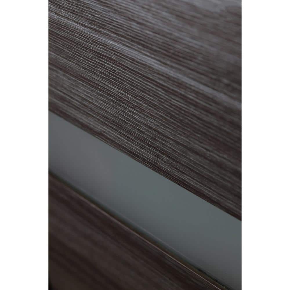 Leora Gray Oak and Frosted Glass Interior Door Slab