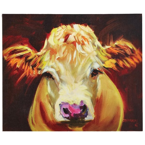 Storied Home 1 Piece Unframed Graphic Print Cow Animal Design Art Print 20 in. x 24 in.