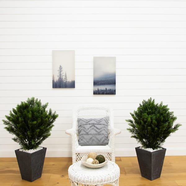 3 ft. Artificial Cedar Tree UV Resistant (Indoor/Outdoor)-Set of 2