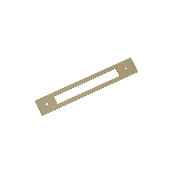 Amerock Medora 6-5/16 in. Center-to-Center Rectangle Golden Champagne Pull Cabinet Backplate