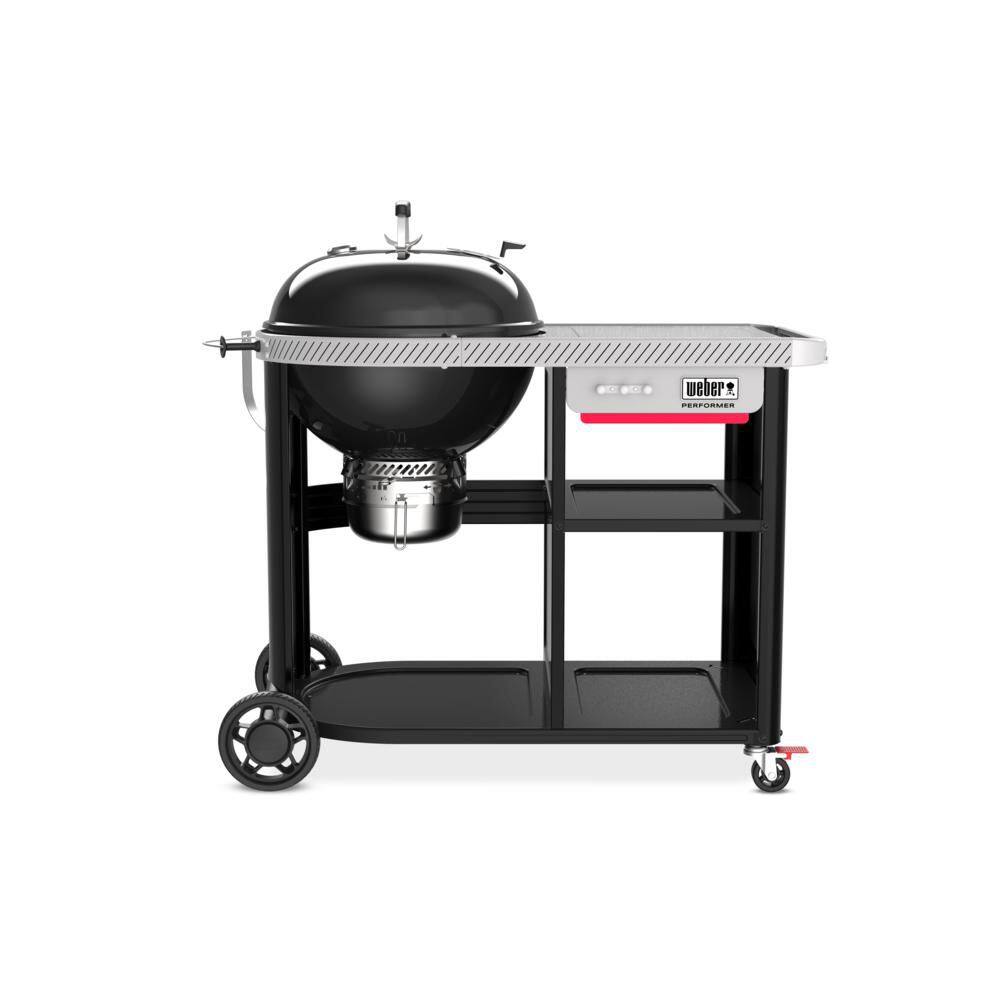 Performer Premium 22 in. Charcoal Grill in Black with Premium Cart