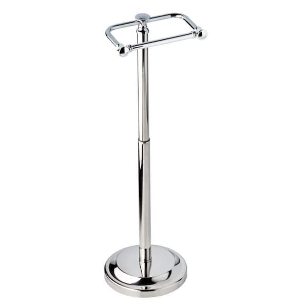 Delta Silverton Telescoping Free-Standing Pedestal Toilet Paper Holder Bath Hardware Accessory in Polished Chrome