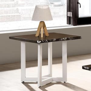 Bayly 22 in. Oak and White End Table