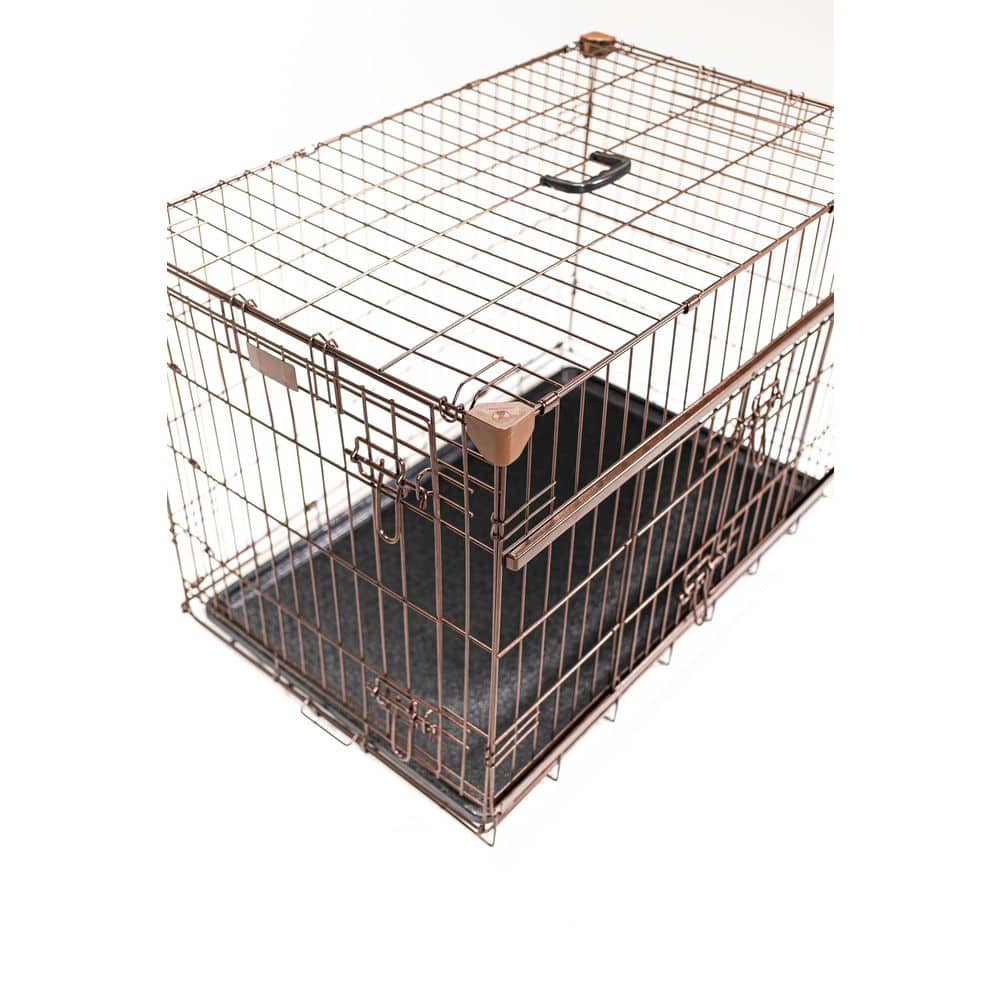 Extra Small Bronze Wire Dog Crate with Sliding Door