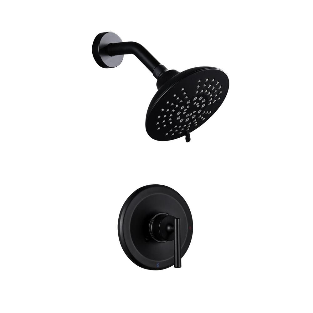 Single Handle 5-Spray Shower Faucet 1.8GPM with Pressure Balance in Matte Black price history on PriceWatchPro