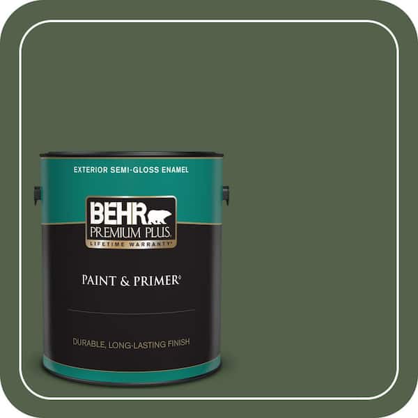 BEHR PREMIUM PLUS 1 gal. #PPF-44 Nature Surrounds Semi-Gloss Enamel Exterior Paint & Primer