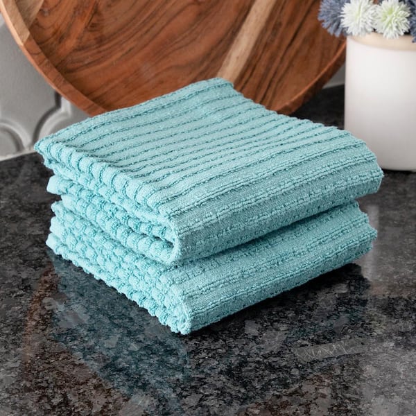 Ritz Royale Set of 2 Check Kitchen Towels ,Federal Blue