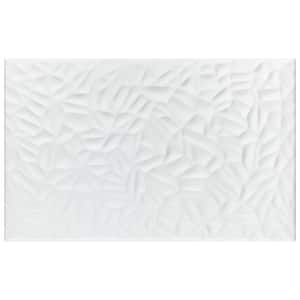 More Petal Matte White 9-7/8 in. x 15-3/4 in. Ceramic Wall Tile (10.9 sq. ft./Case)