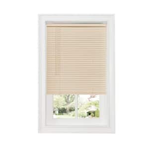 GII Deluxe Sundown Alabaster Cordless Room Darkening Vinyl Mini Blind with 1 in. Slats 43 in. W x 64 in. L