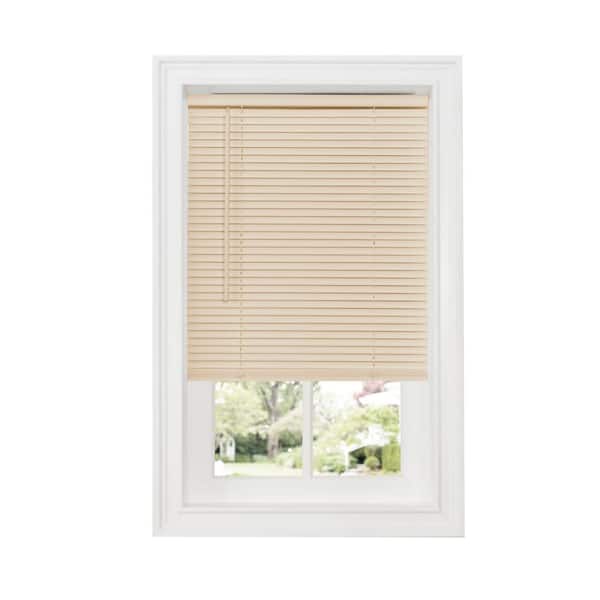 ACHIM GII Deluxe Sundown Alabaster Cordless Room Darkening Vinyl Mini Blind with 1 in. Slats 72 in. W x 64 in. L