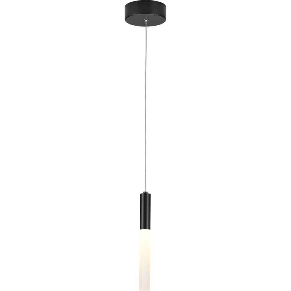 Kylo 13" Matte Black Frosted Glass LED Pendant Light