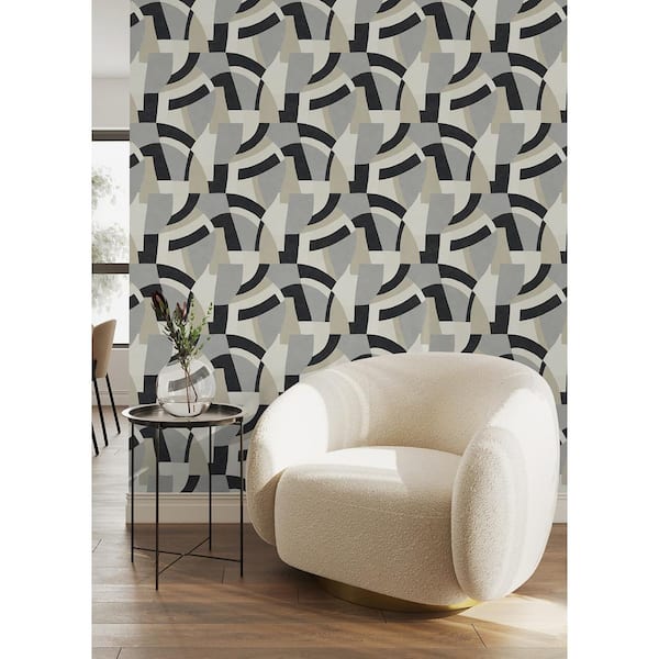 Melbourne Multi-Colored Vinyl Peel and Stick Wallpaper