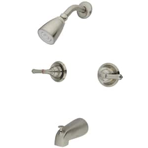 Magellan 2-Handle 1-Spray Tub and Shower Faucet with Showerhead in Brushed Nickel (Valve Included)