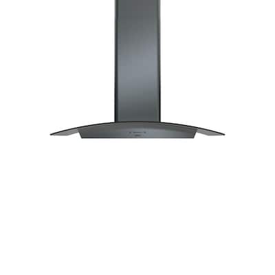 Ravenna 42 in. 600 CFM Convertible Island Mount Range Hood with LED Light in Black Stainless Steel