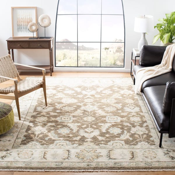 Samarkand 10 ft. x 14 ft. Beige/Brown Oriental Area Rug