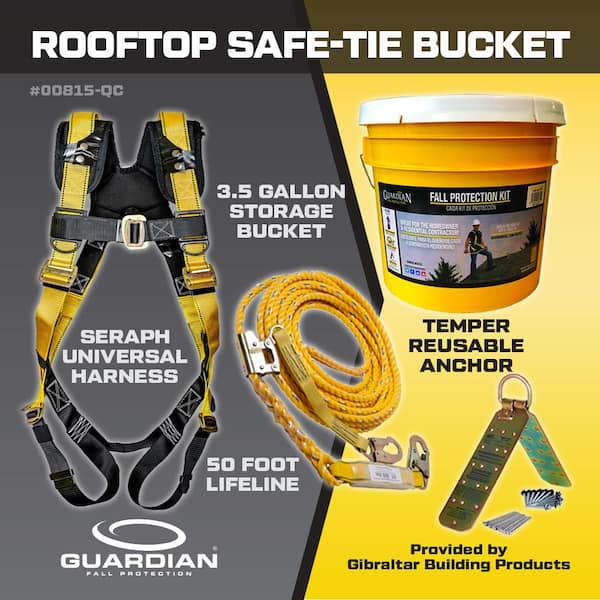 Guardian Fall Protection Rooftop Safe-Tie Bucket Kit 00815-QC