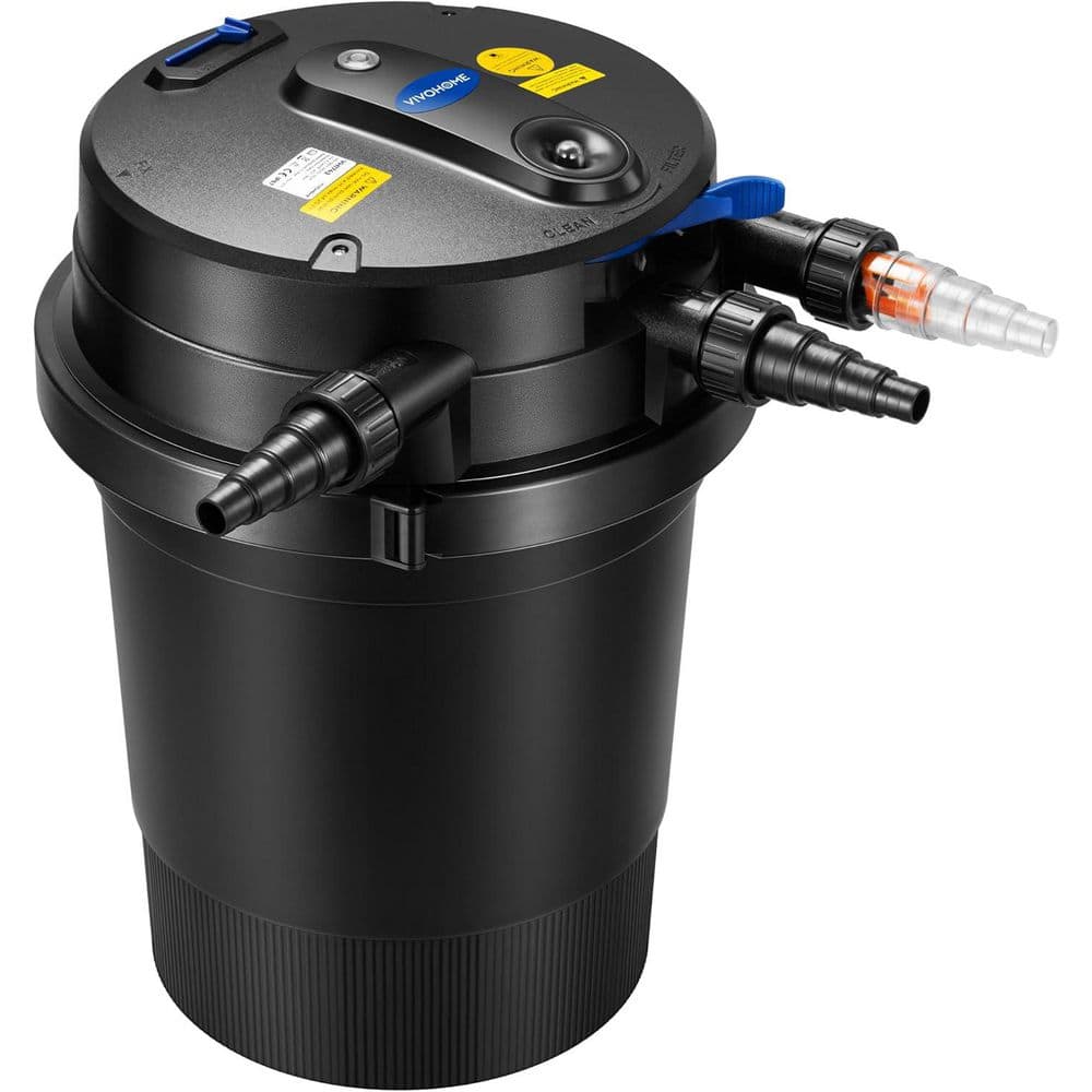 VIVOHOME 2640-GPH Auto-Cleaning Bio Pond Filter with 13W Light